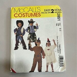 McCall's 2851 Costumes Sewing Pattern